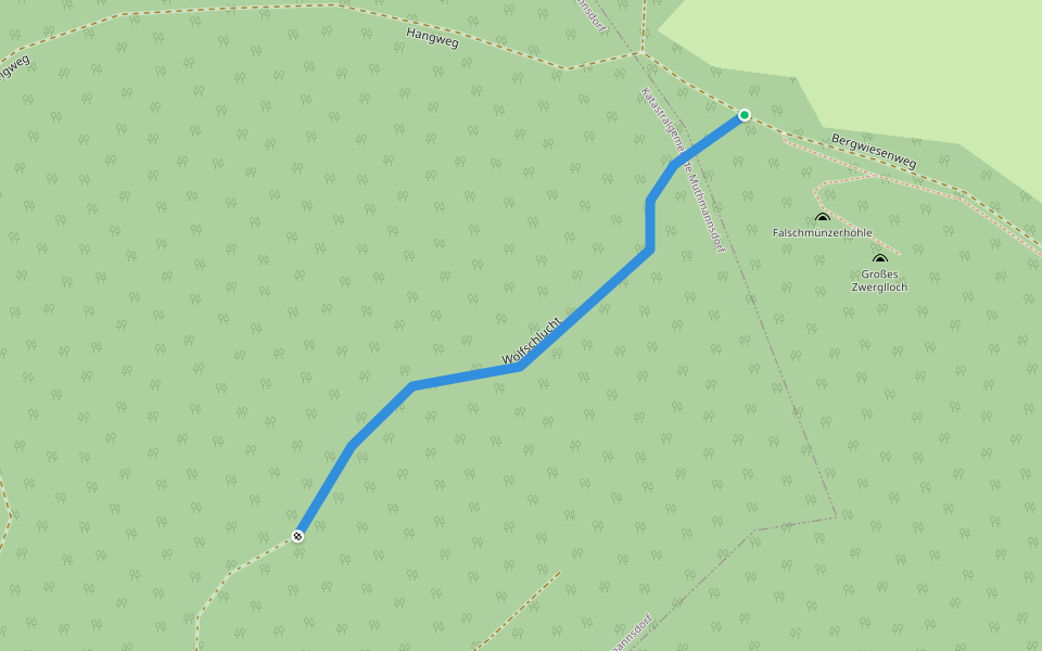 Wolfschlucht walking route map in Weikersdorf am Steinfelde