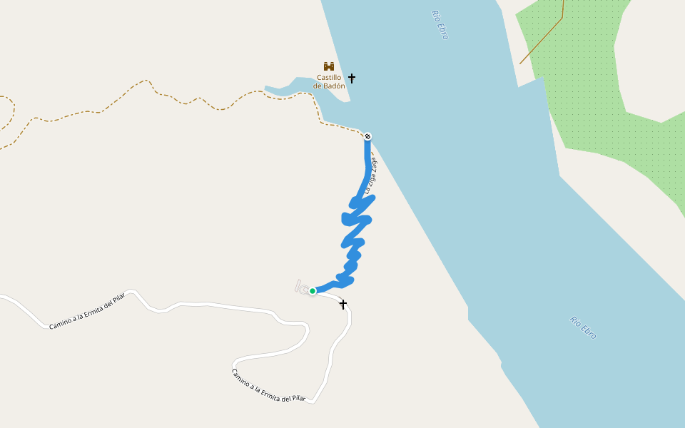 La Ziga Zaga walking route map in Fayón