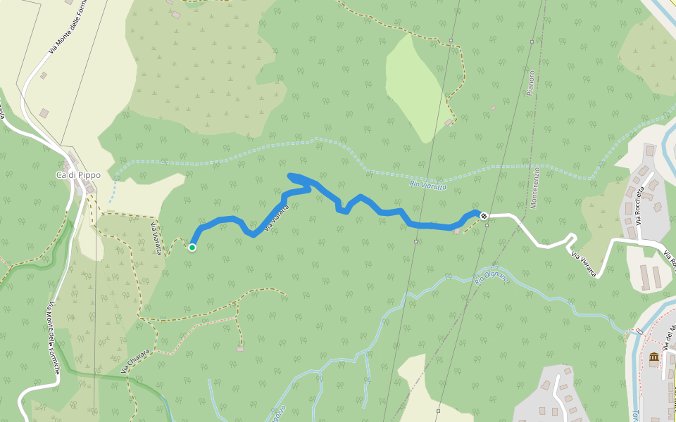 Via Viaratta walking route map in Tazzola