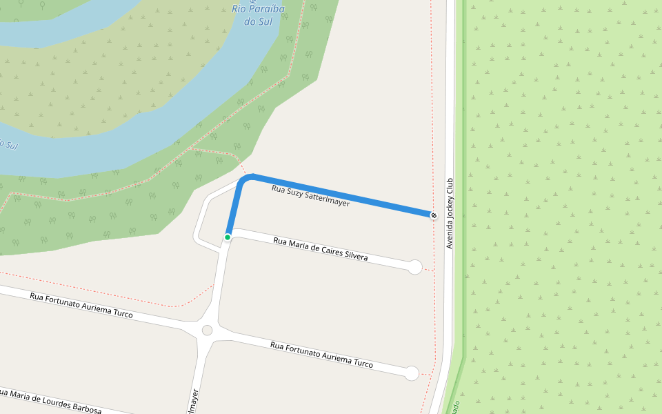 Rua Suzy Satterlmayer walking route map in São José dos Campos