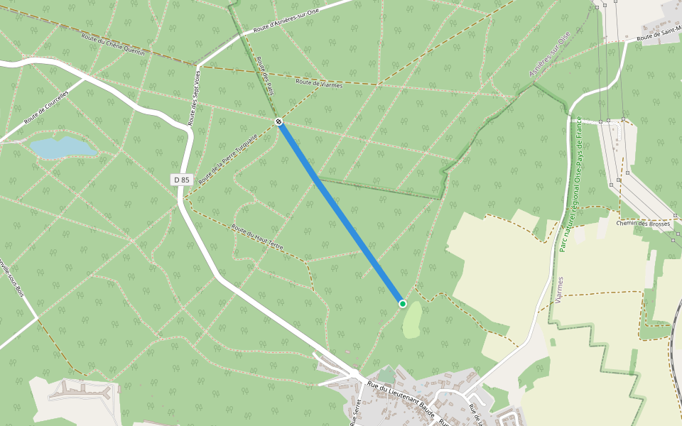 Route de Noisy-sur-Oise à Saint-Martin-du-Tertre walking route map in Saint-Martin-du-Tertre