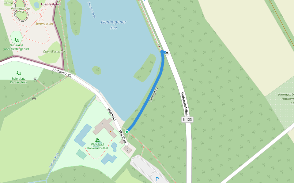 Otterpfad walking route map in Hankensbüttel