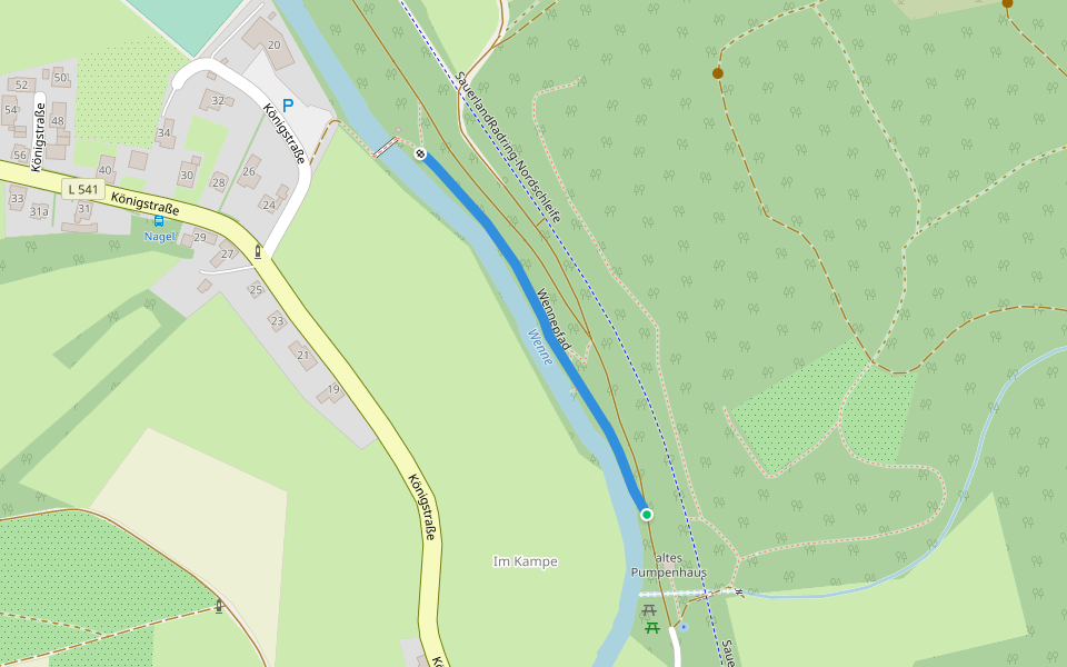 Wennepfad walking route map in Eslohe (Sauerland)