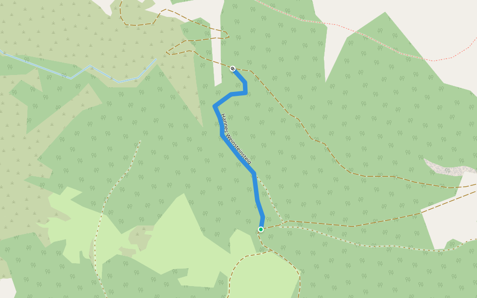Hannes Weinsteinsteig walking route map in Pusterwald