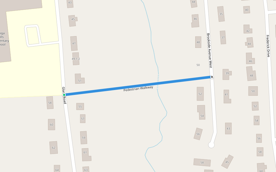 Pedestrian Walkway walking route map in Apalachin
