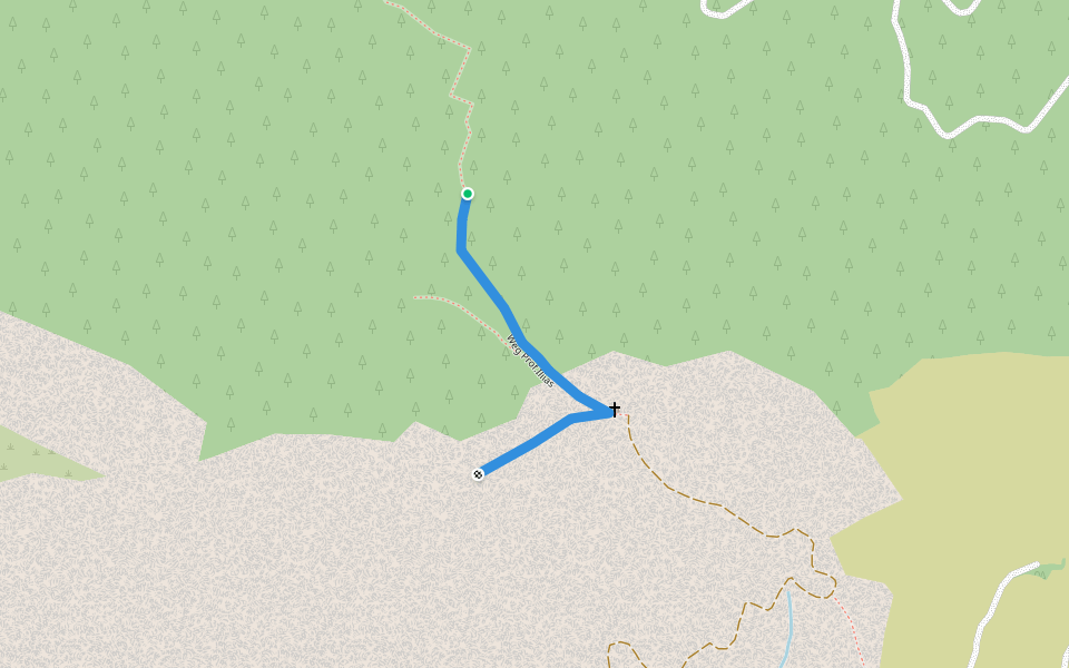 Weg Prof.Iliias walking route map in Thasos