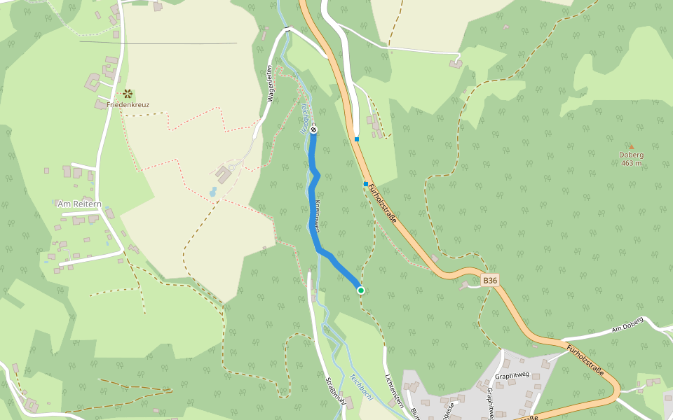 Kneippweg walking route map in Hofamt Priel