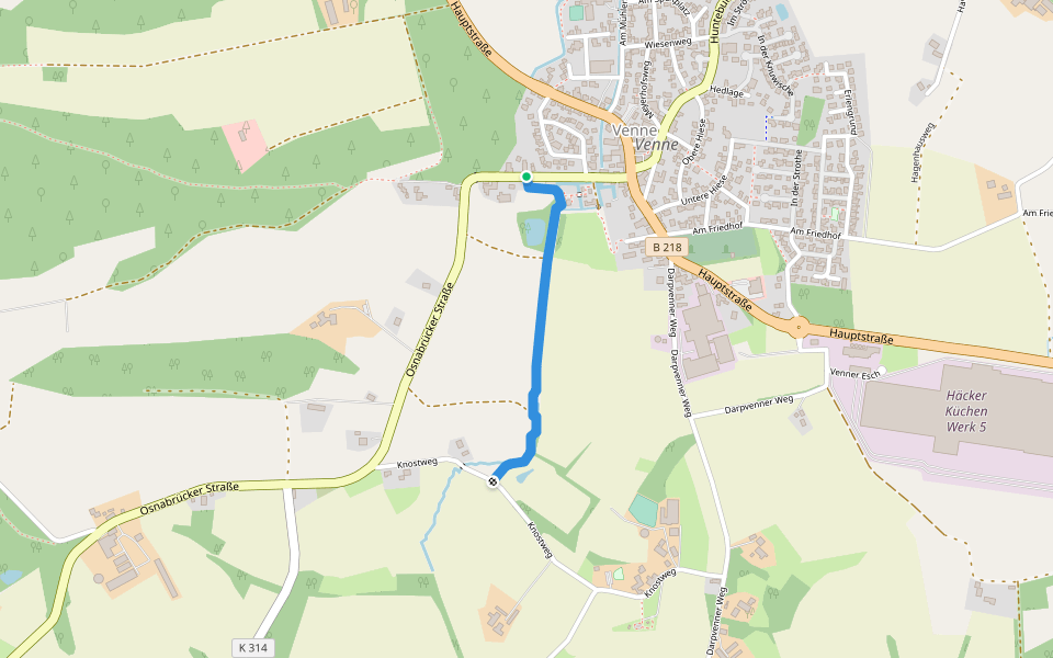 Flusslehrpfad walking route map in Ostercappeln