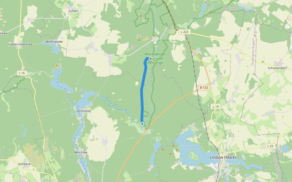 Rheinshagener Weg walking route map in Neuruppin
