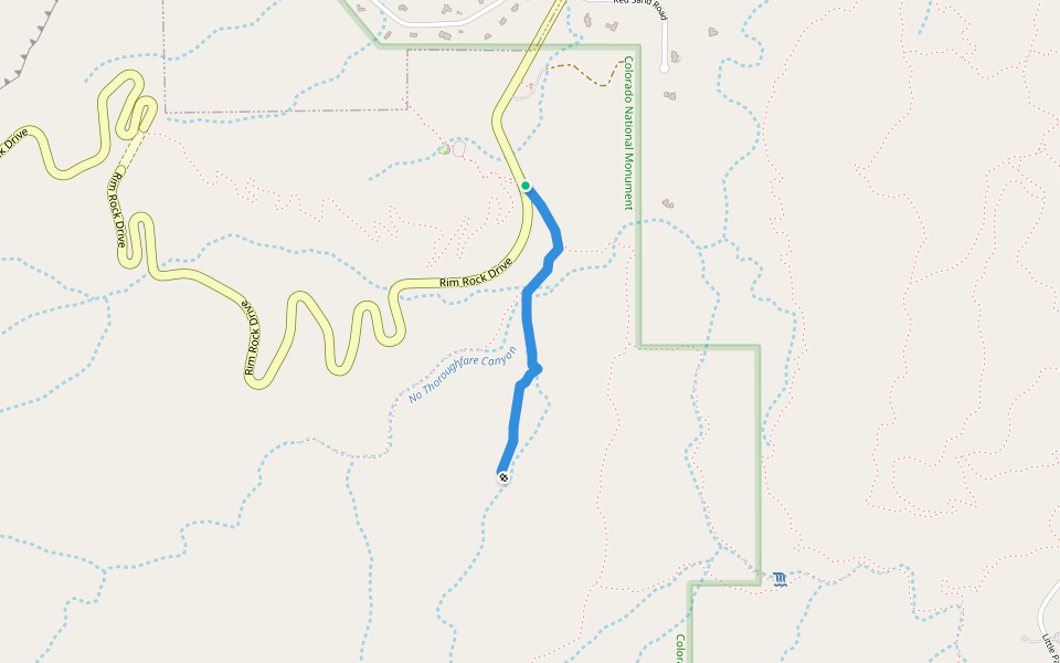 Devil's Kitchen Trail walking route map in Grand Junction