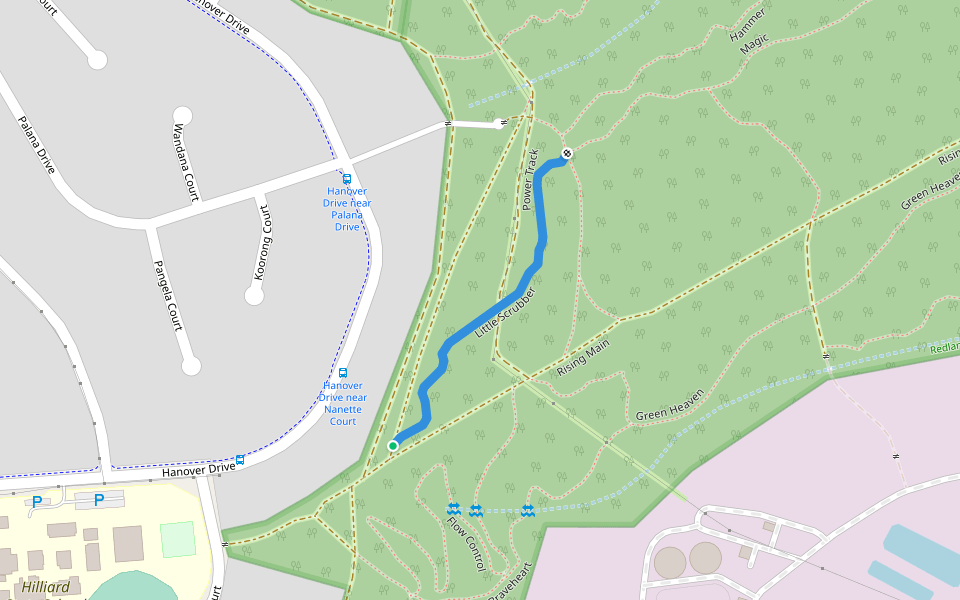 Little Scrubber walking route map in Alexandra Hills