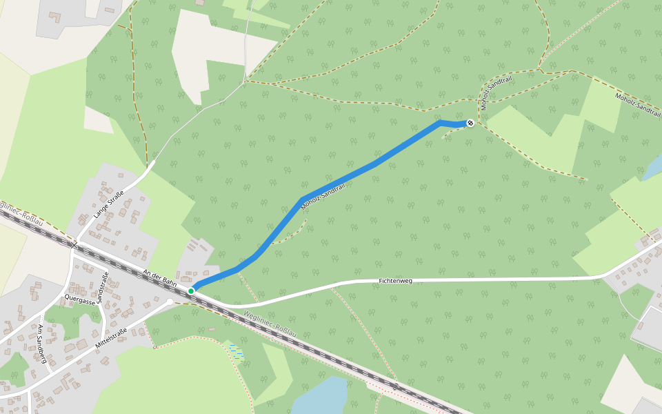 Moholz-Sandtrail walking route map in Niesky