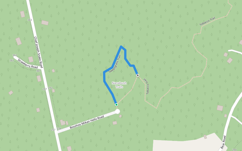 Sweetgrass Trail walking route map in Baldwin