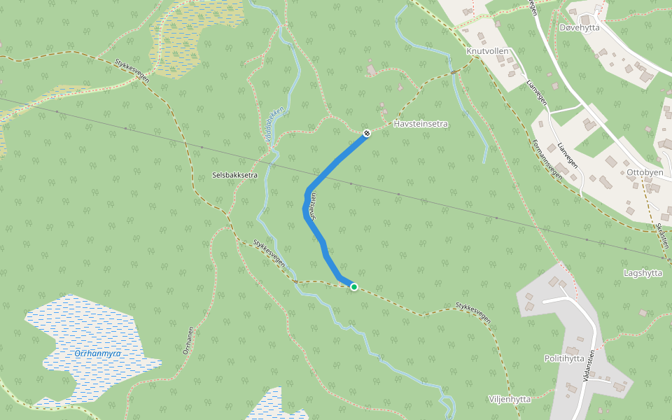 Smalstien walking route map in Lian