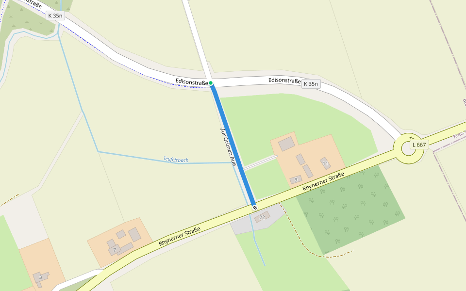 Zur Grünen Aue walking route map in Bönen