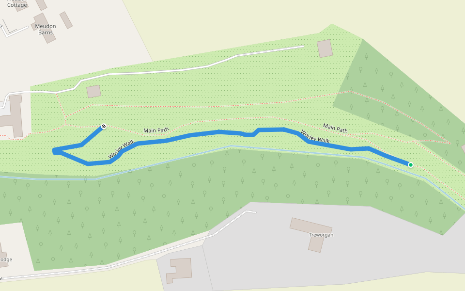 Worley Walk walking route map in Maenporth