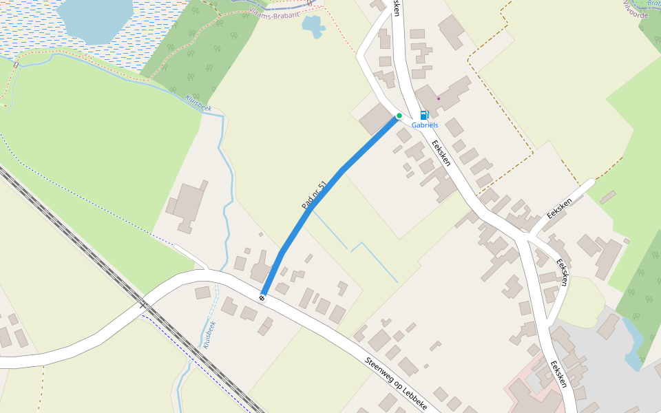 Pad nr. 51 walking route map in Opwijk