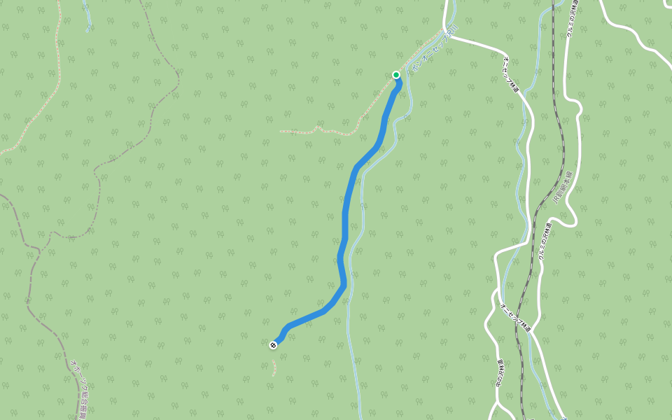 湯の香林道 walking route map in Kiyosato