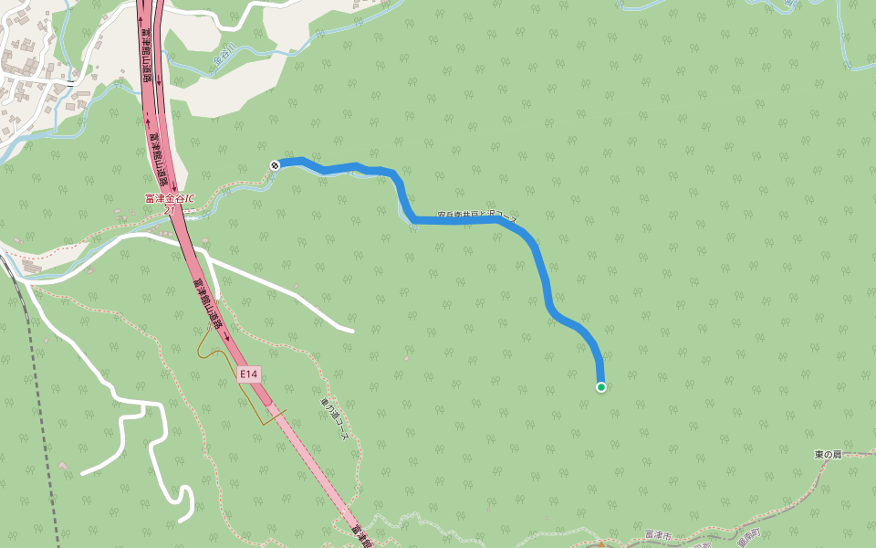 安兵衛井戸と沢コース walking route map in Futtsu