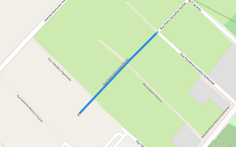 Rua Pedro Gonçalves Norões walking route map in Crato