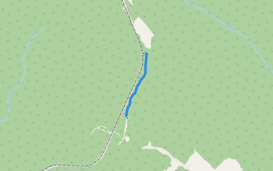 Малое Малагово - Перелом walking route map in Maloe Malagovo