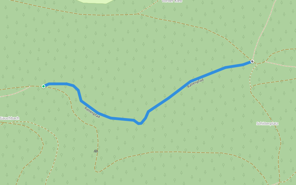 Rattenpfad walking route map in Wuenheim