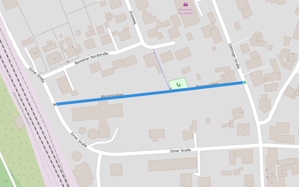 Mariengraben walking route map in Gronau (Leine)