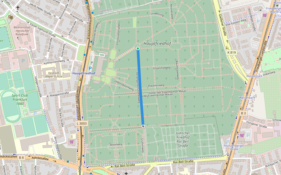 Extended crypt path Walking And Running Trail - Frankfurt am Main ...