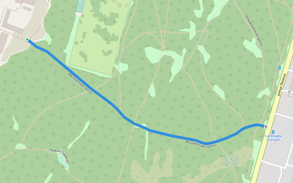 Абсолютная тропа walking route map in Kirovo-Chepetsk