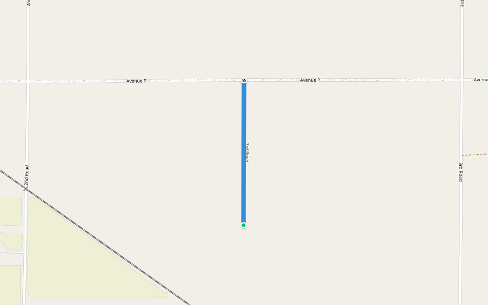 3rd Road walking route map in Raymond