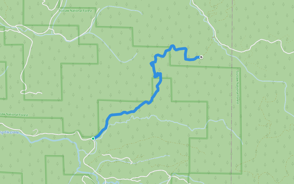 Sugarbowl Creek Segment walking route map in Blodgett