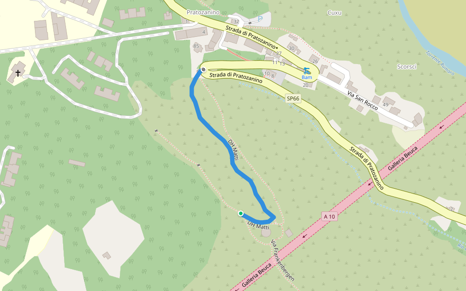 DH Matti walking route map in Pratozanino