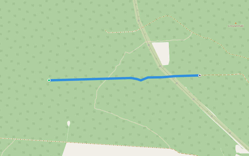 Karjatie walking route map in Karinperä