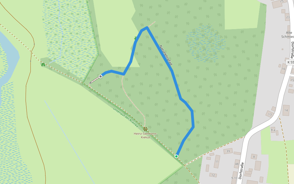 Naturlehrpfad walking route map in Amt Neuhaus