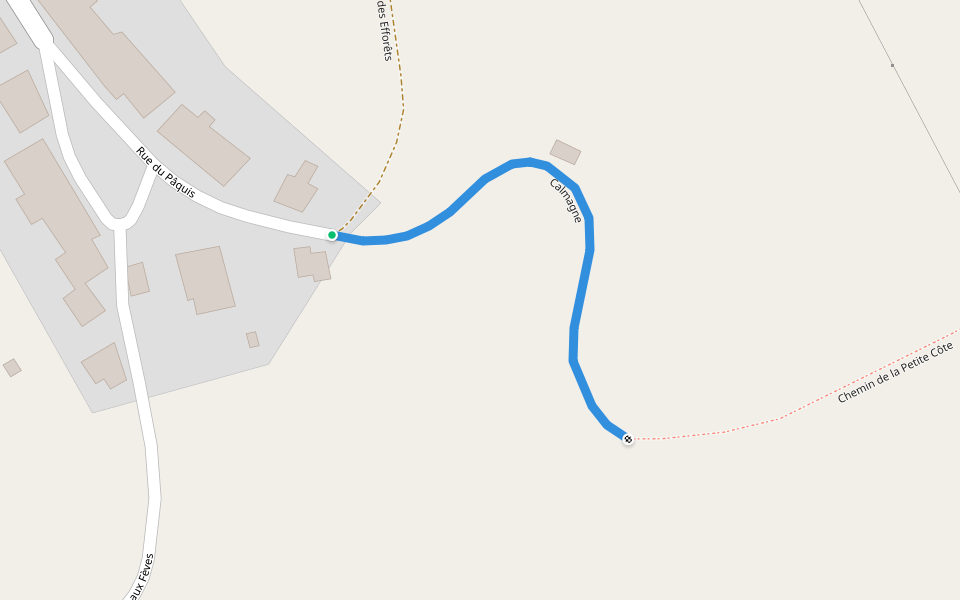 Calmagne walking route map in Varennes sur Amance