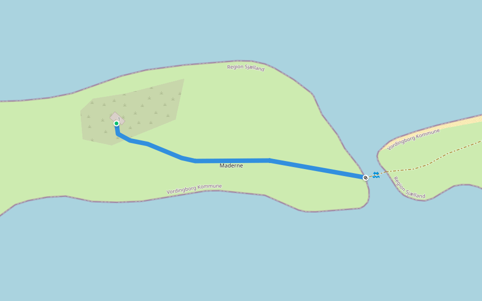 Maderne walking route map in Præstø