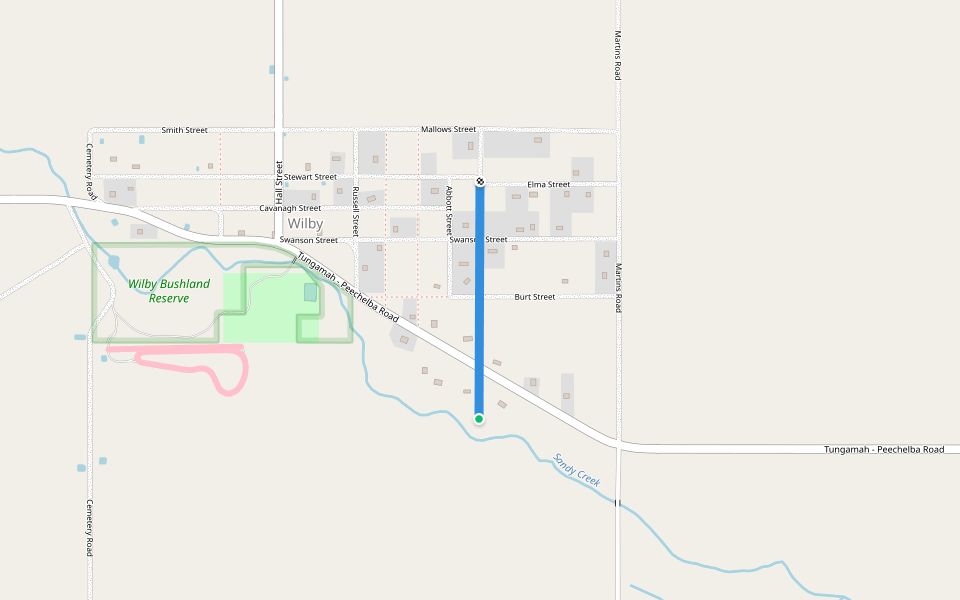 Hammon Street walking route map in Wilby