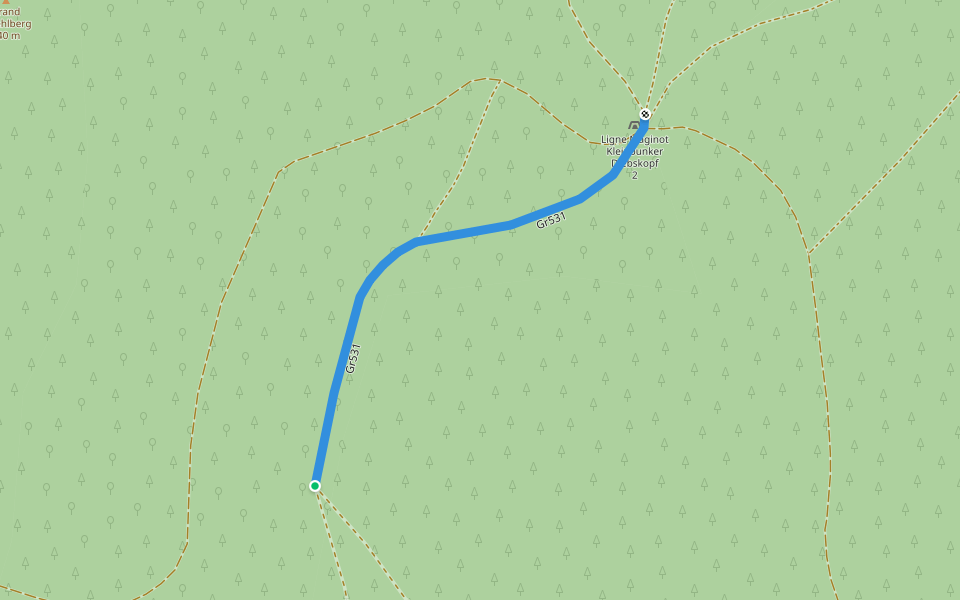 Gr531 walking route map in Windstein