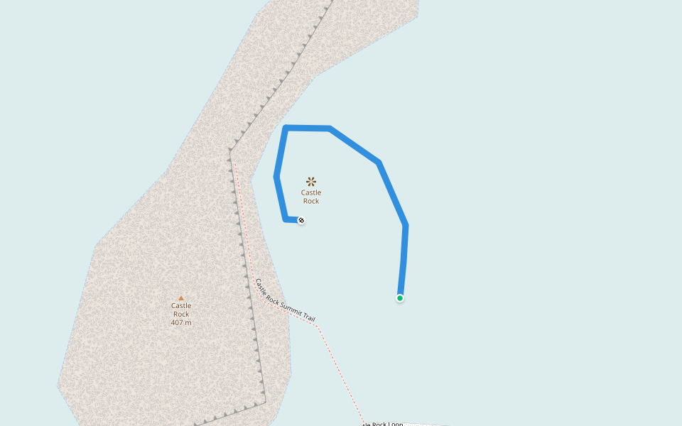 Castle Rock Summit Trail walking route map in Palmer Station