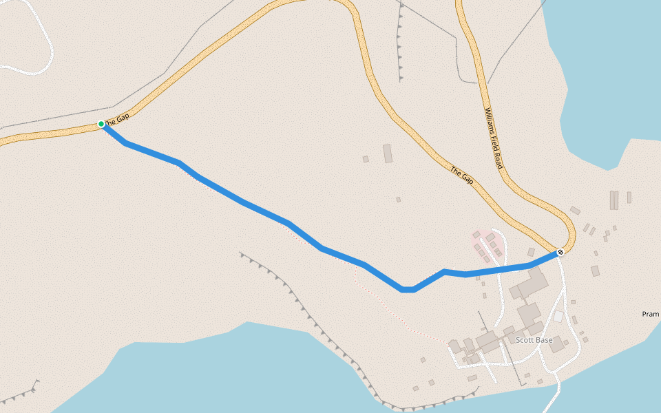 Cape Armitage Loop walking route map in Palmer Station