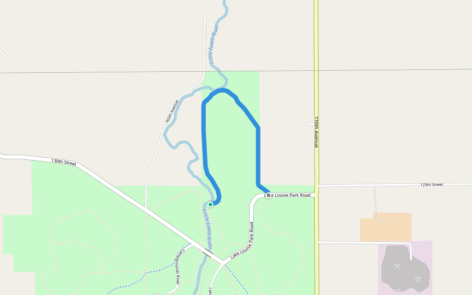 1.1 miles trail walking route map in Le Roy