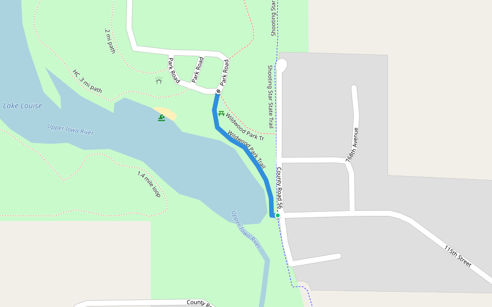 Wildwood Park Trail Walking and Running Le Roy, Minnesota Pacer