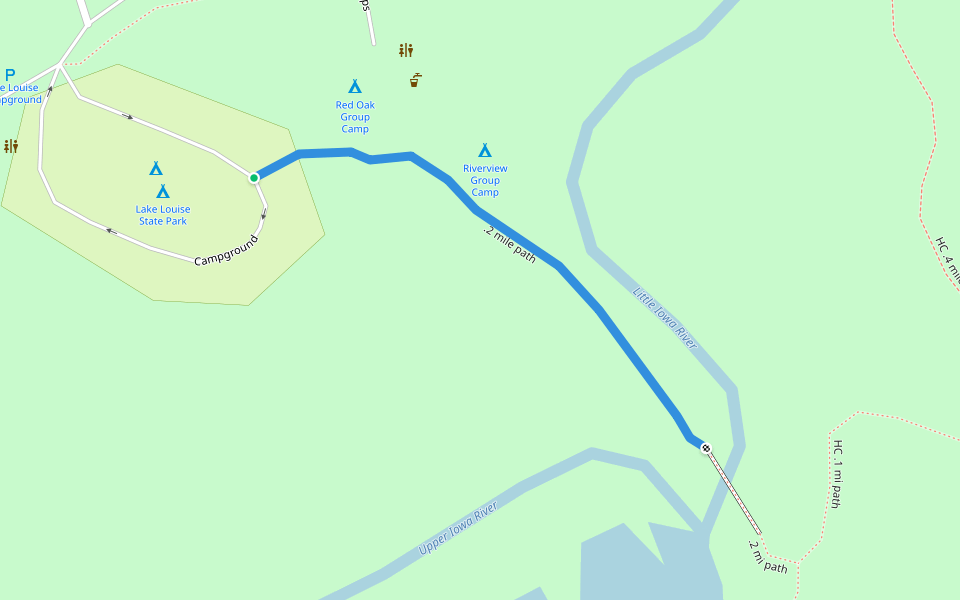 .2 mile path walking route map in Le Roy