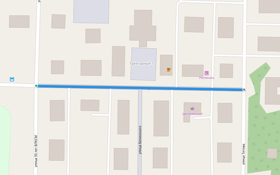 Комсомольская улица walking route map in Meseda