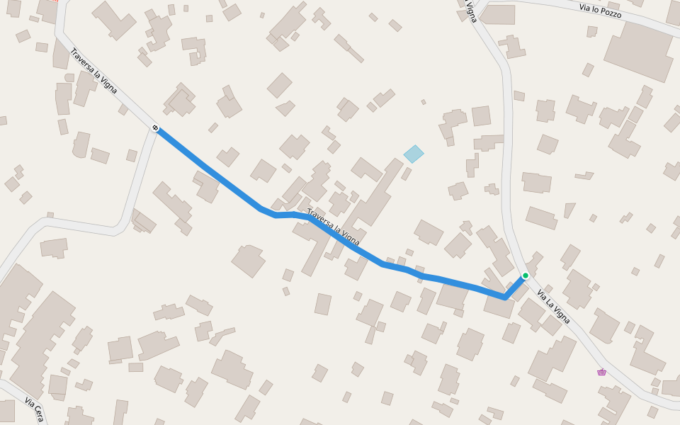 Traversa la Vigna walking route map in Anacapri