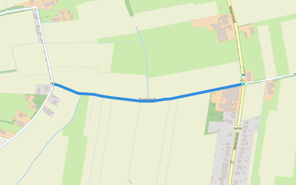 Draailingpad walking route map in Kaprijke