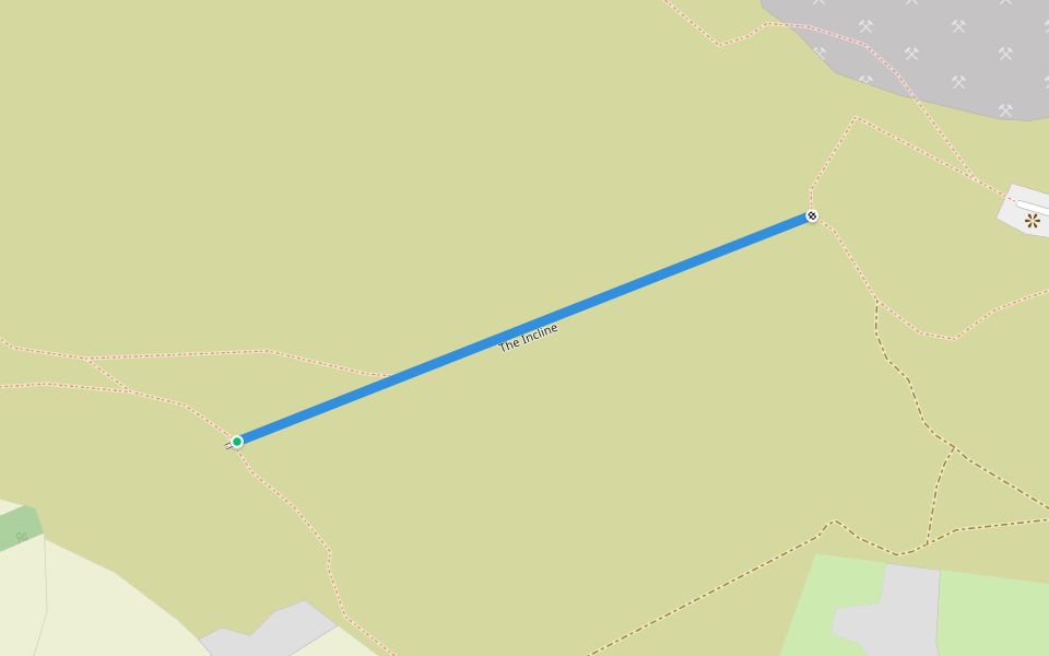 The Incline walking route map in Cleehill