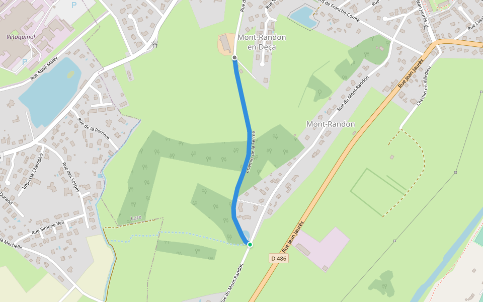 Chemin de la Ferme walking route map in Lure
