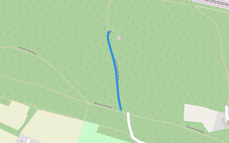 Zum Wasserwerk walking route map in Ostercappeln