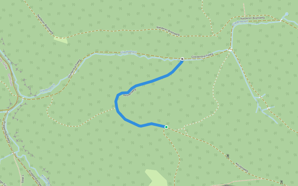 Keulenweg walking route map in Reinhardtsdorf-Schöna